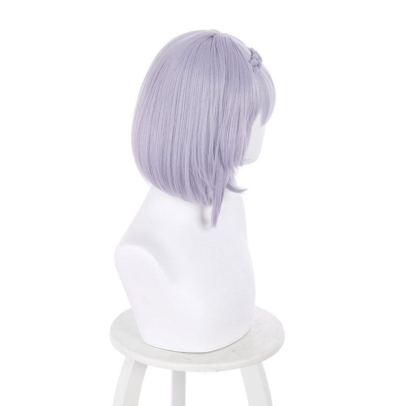 game genshin impact noelle light purple short cosplay wigs