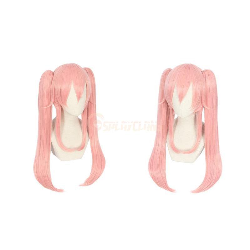 Anime FGO Fate/Grand Order Tamamo no Mae Pink Curly Ponytail Straight Cosplay Wigs