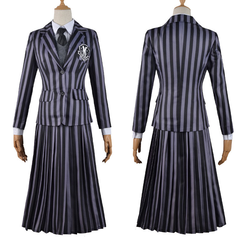 the addams family wednesday addams school uniform cosplay costumes 1