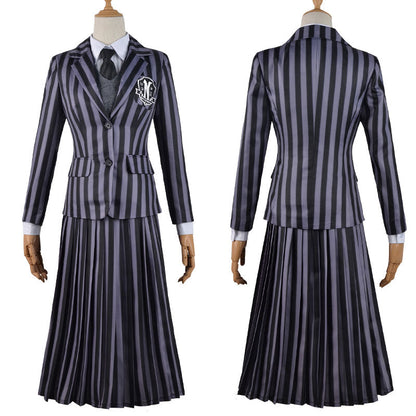 the addams family wednesday addams school uniform cosplay costumes 1