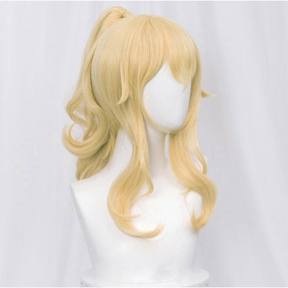 coscrew anime genshin impact jean gunnhildr golden medium cosplay wig mm09
