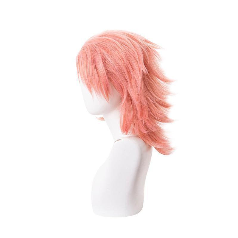 anime demon slayer kimetsu no yaiba sabito orange pink cosplay wigs