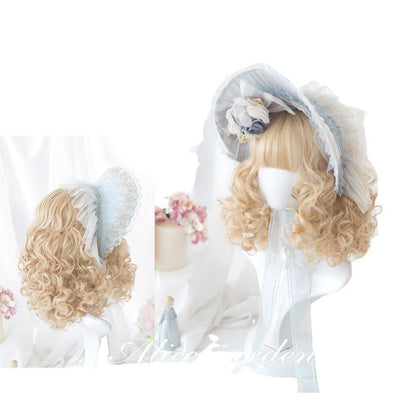 coscrew Rainbow Candy Wigs Golden Short Lolita Wig LOLI-AG061 - coscrew