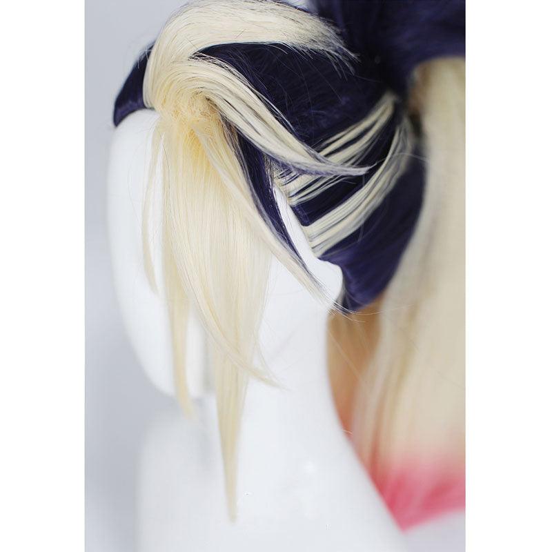 lol kda the baddest akali blue blonde ponytail cosplay wigs