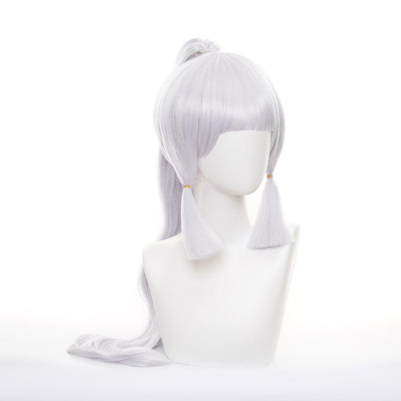 game genshin impact kamisato ayaka silver purple cosplay wigs