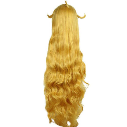 Anime Fairy Tail Mavis Vermilion Long Golden Cosplay Wigs