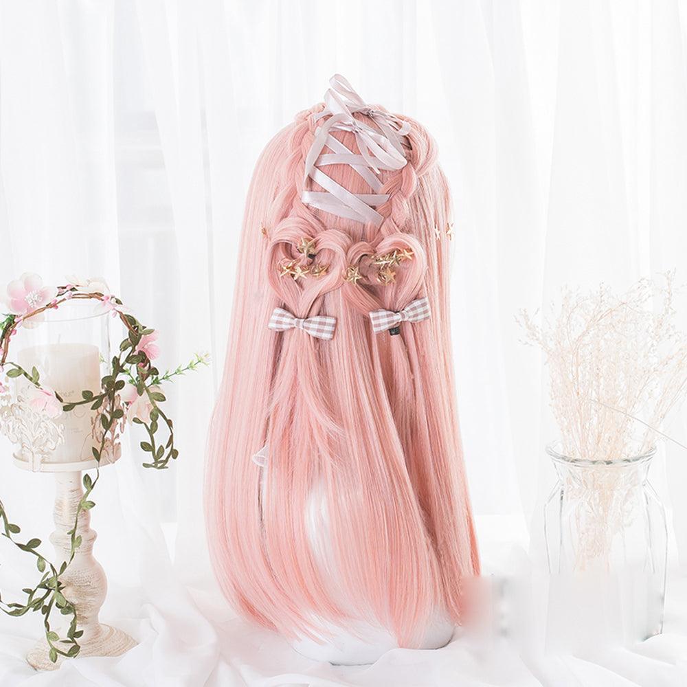 coscrew rainbow candy wigs pink long lolita wig loli zya187