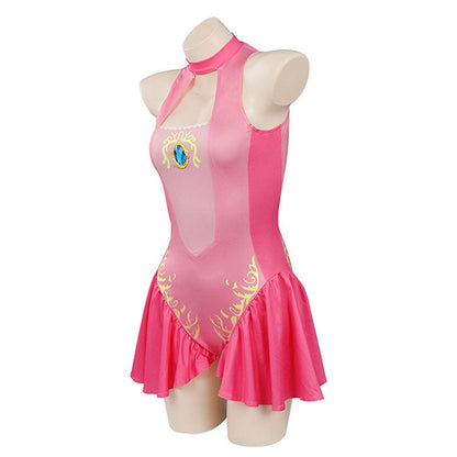 the super mario bros movie 2023 princess peach swimsuit cosplay costumes