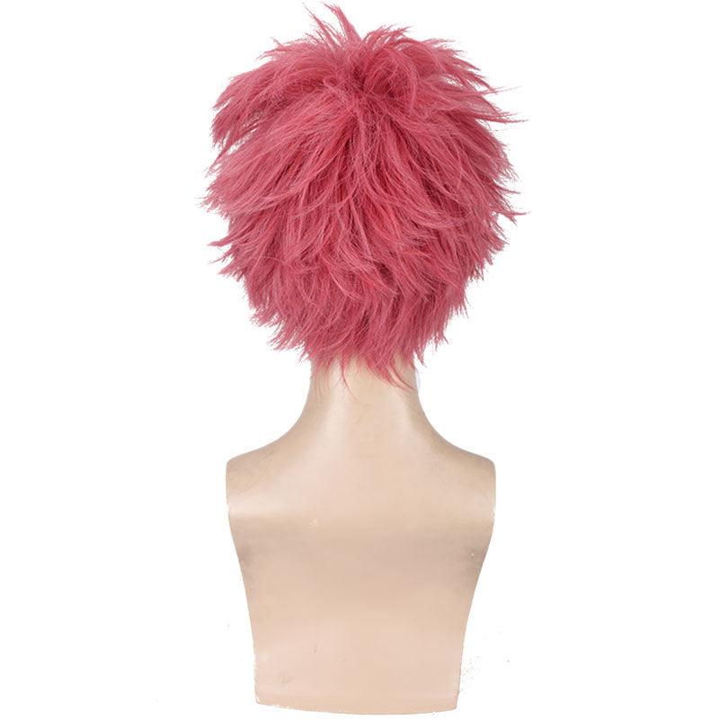 Anime Fairy Tail Etherious Natsu Dragneel Pink Short Cosplay Wigs