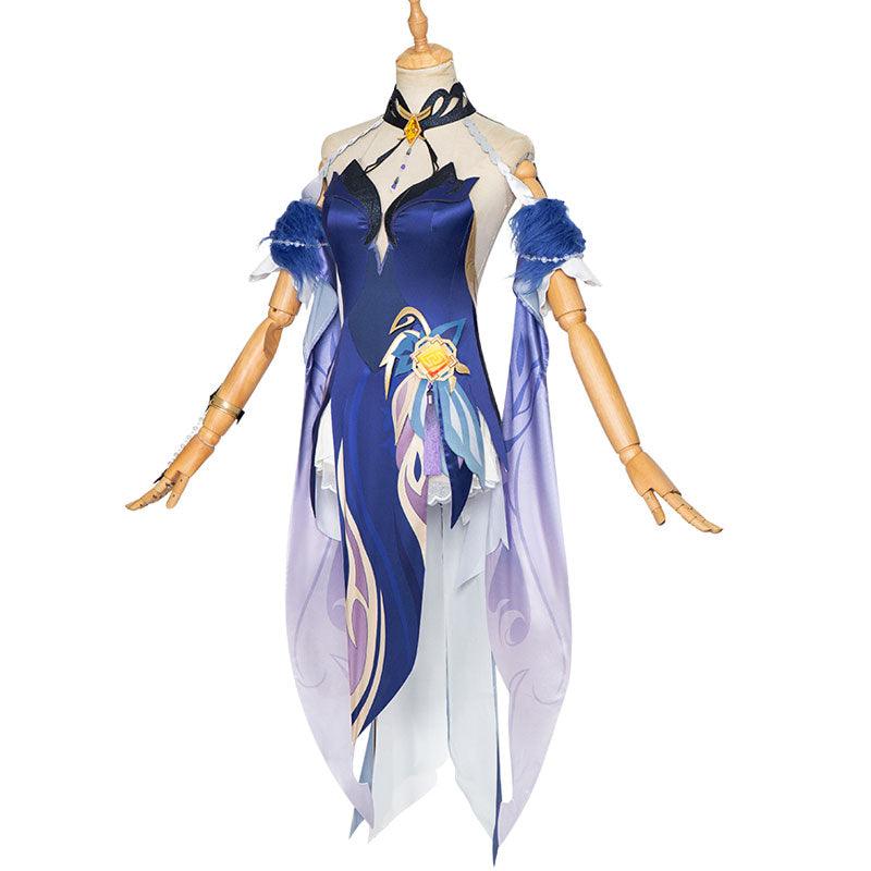 game genshin impact ningguang orchids evening gown cosplay costumes