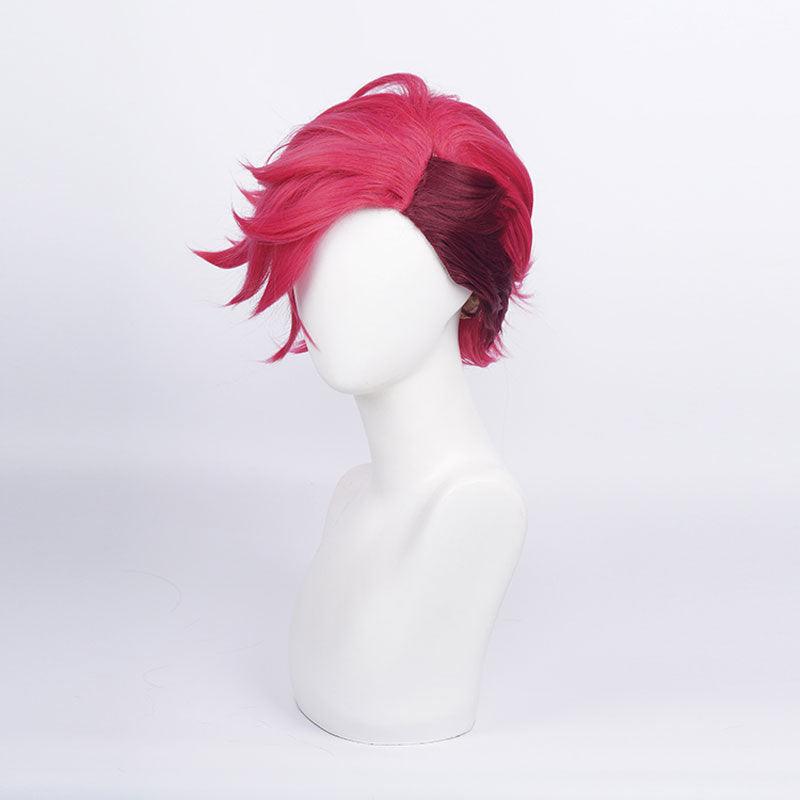 game lol arcane vi rose red cosplay wigs