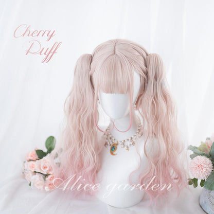 coscrew rainbow candy wigs pink short lolita wig loli ag114