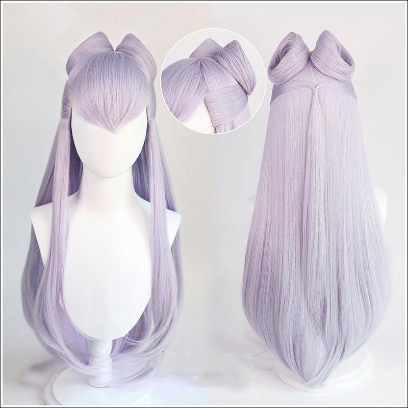 game lol kda the baddest evelynn 100cm long light purple cosplay wigs
