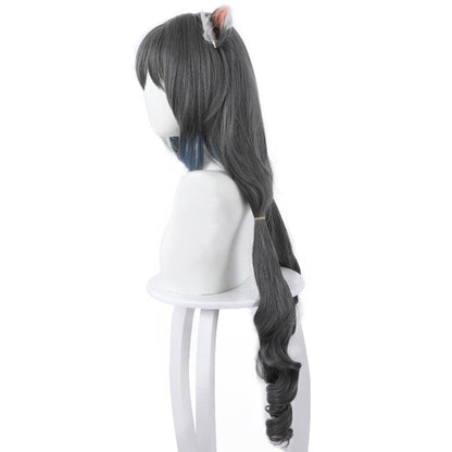 coscrew Anime Princess Connect! Re:Dive Karyl Dark grey Long Cosplay Wig 499C - coscrew
