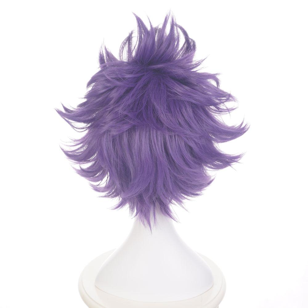 coscrew anime my hero academia shinso hitoshi purple short cosplay wig qx22