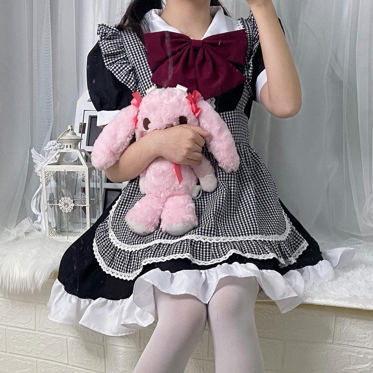Coffee Shop Waiter Anime Maid Outfit Lolita Dress Japanese Cute Fancy Cosplay Costume