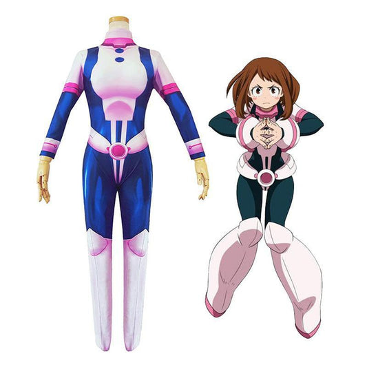 anime my hero academia ochaco uraraka combat bodysuit cosplay costume