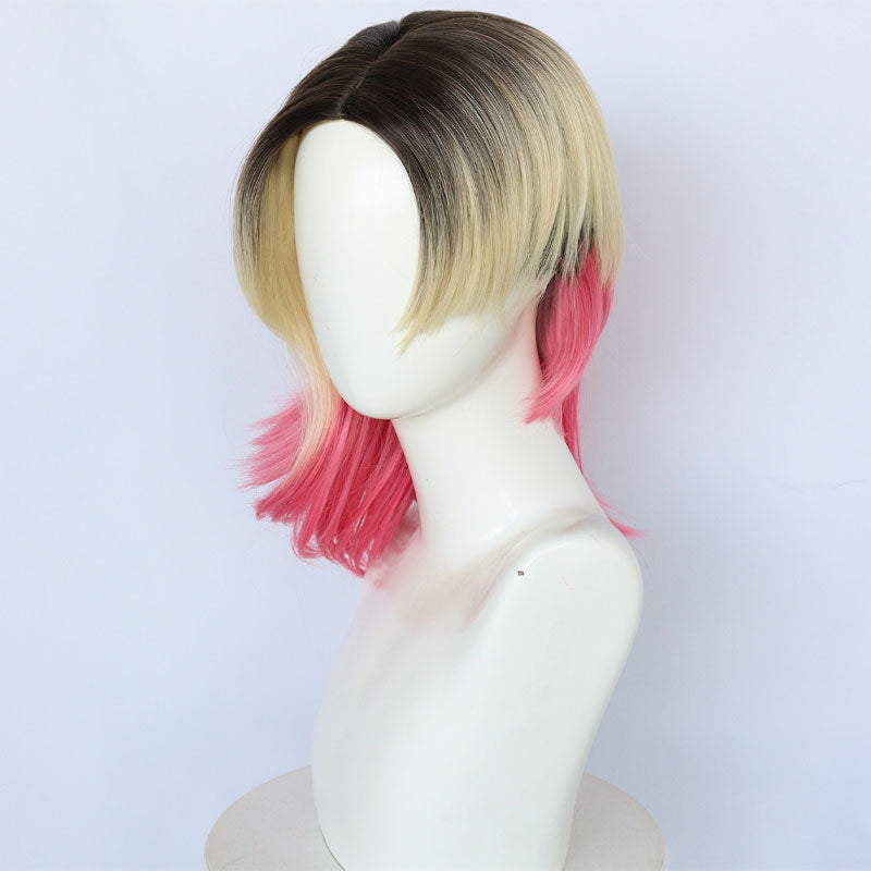 spider man across the spider verse gwen stacy deeppink gradient cosplay wigs