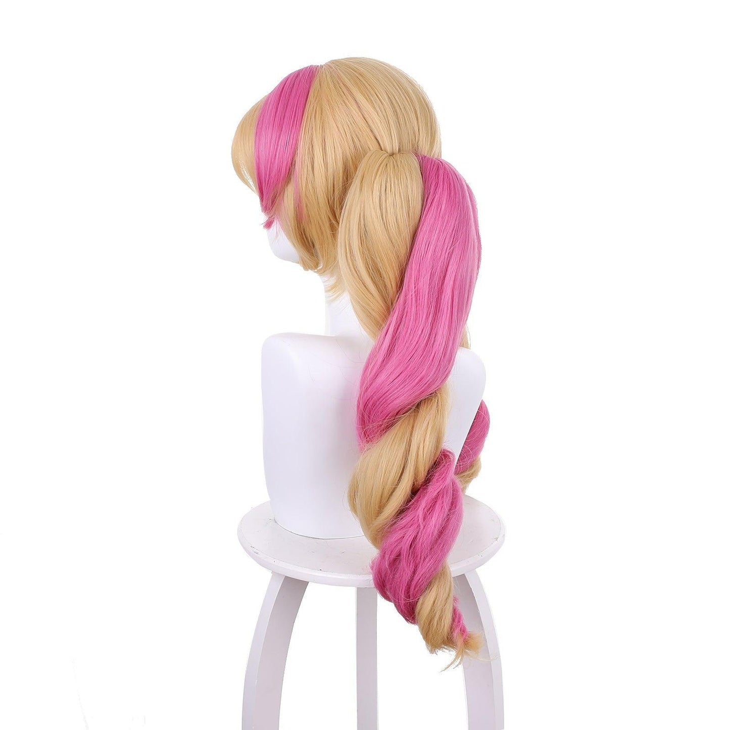 coscrew anime gwen yellow peach pink cosplay wig of league of legends lol 530d