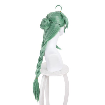 game genshin impact baizhu long green cosplay wigs