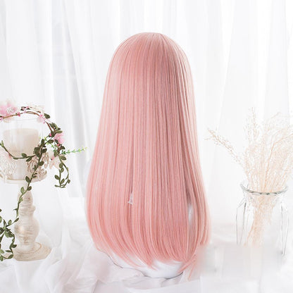 coscrew rainbow candy wigs pink long lolita wig loli zya187