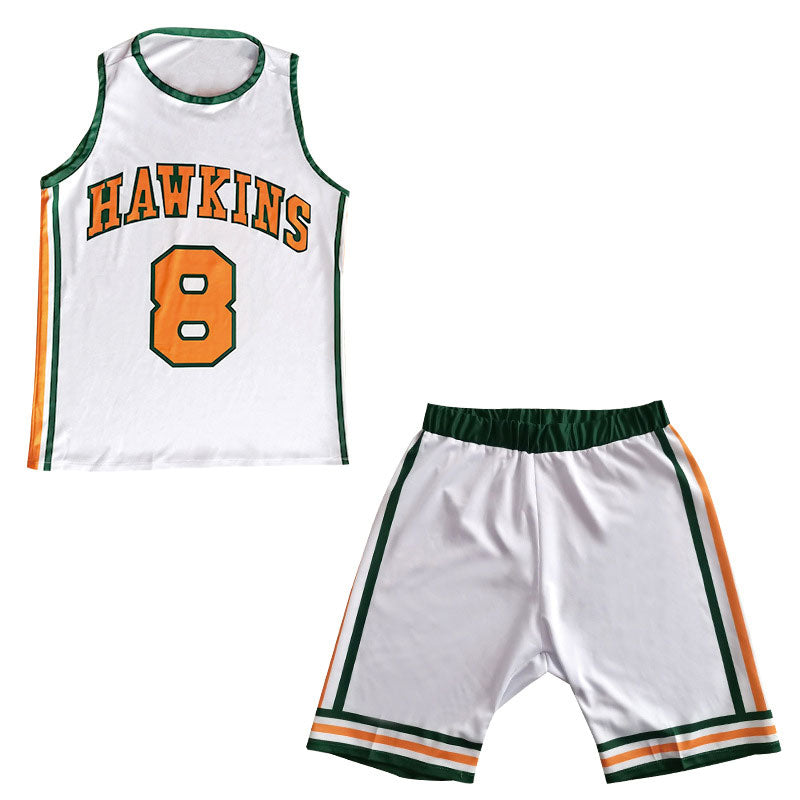 stranger things 4 hawkins high school lucas sinclair basketball jersey cosplay costumes