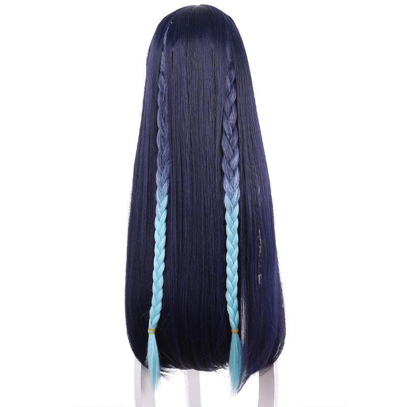 game genshin impact yun jin long dark purple cosplay wigs
