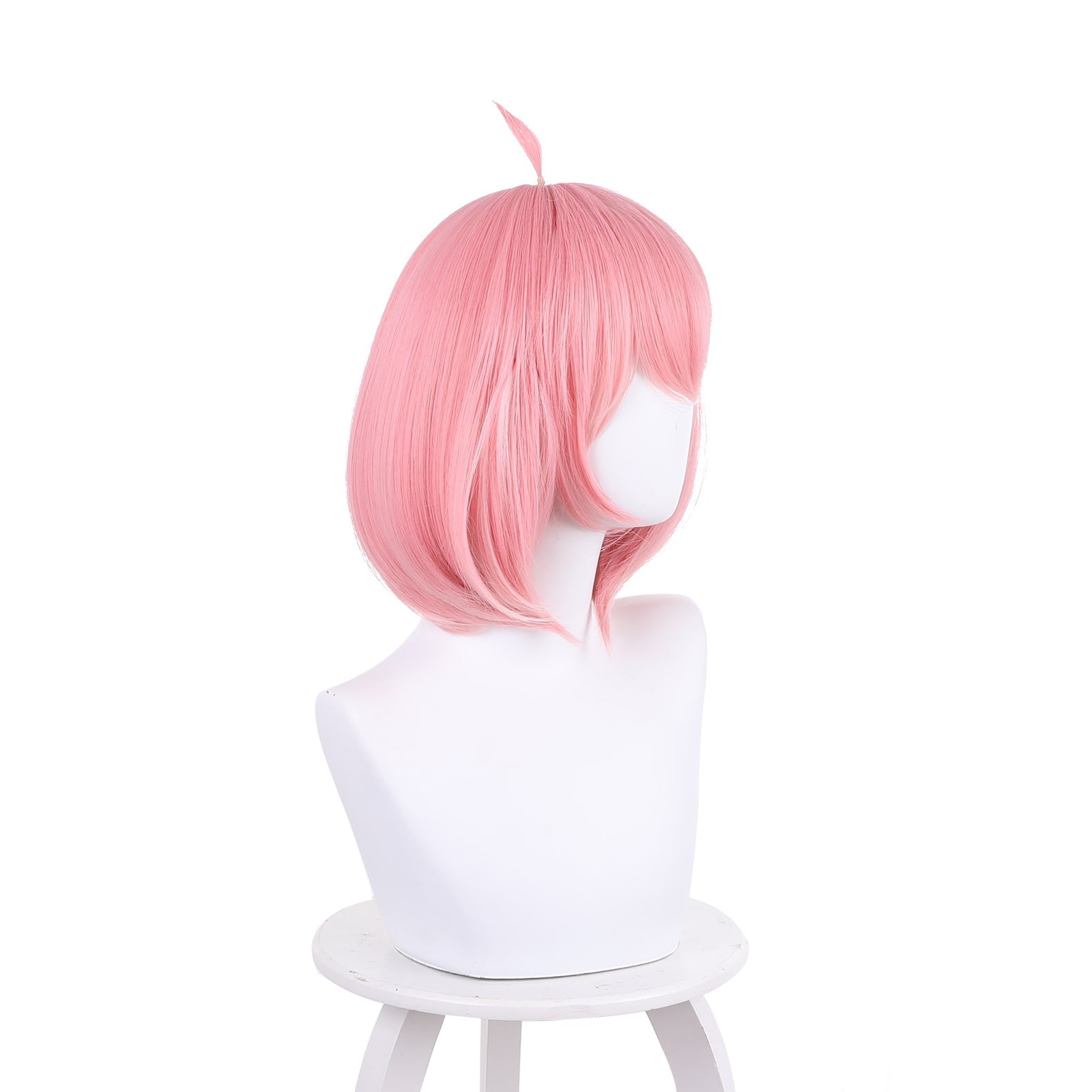rulercosplay anya forger wig pink cosplay wig with bangs for women wig cap short straight synthetic costume wig for anime party of