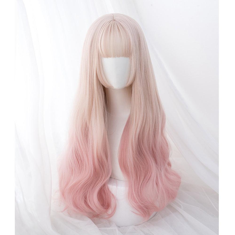 coscrew Rainbow Candy Wigs Pink Long Lolita Wig LOLI-AG034 - coscrew