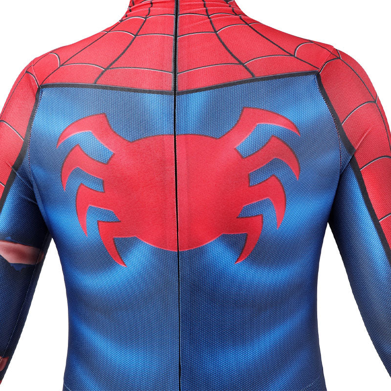 spider man ps5 classic suit damaged children jumpsuit cosplay costumes