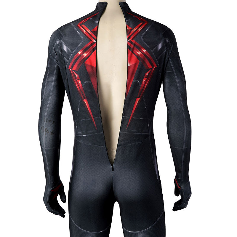 spider man dark suit jumpsuit cosplay costumes