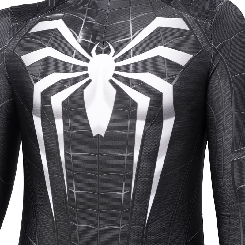 spider man ps5 miles morales symbiote black suit kids cosplay costumes