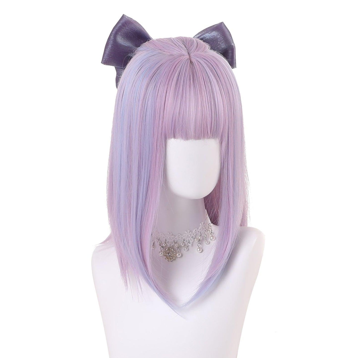 coscrew rainbow candy wigs blue and purple medium lolita wig loli 029