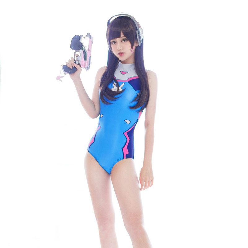 game overwatch d va hana song swimsuit leotard cosplay costumes 1