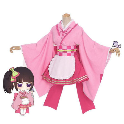 anime demon slayer kimetsu no yaiba tsuyuri kanawo kimono maid outfit cosplay costumes