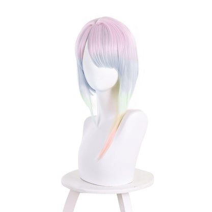 Anime Cyberpunk Edgerunners Lucyna Kushinada Colorful Short Cosplay Wig 512I - coscrew