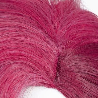 game lol arcane vi short rose red cosplay wigs