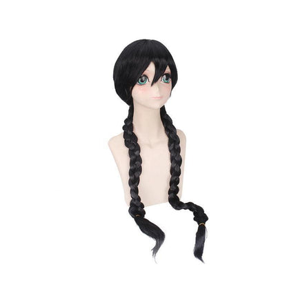 anime danganronpa trigger happy havoc toko fukawa black long cosplay wigs