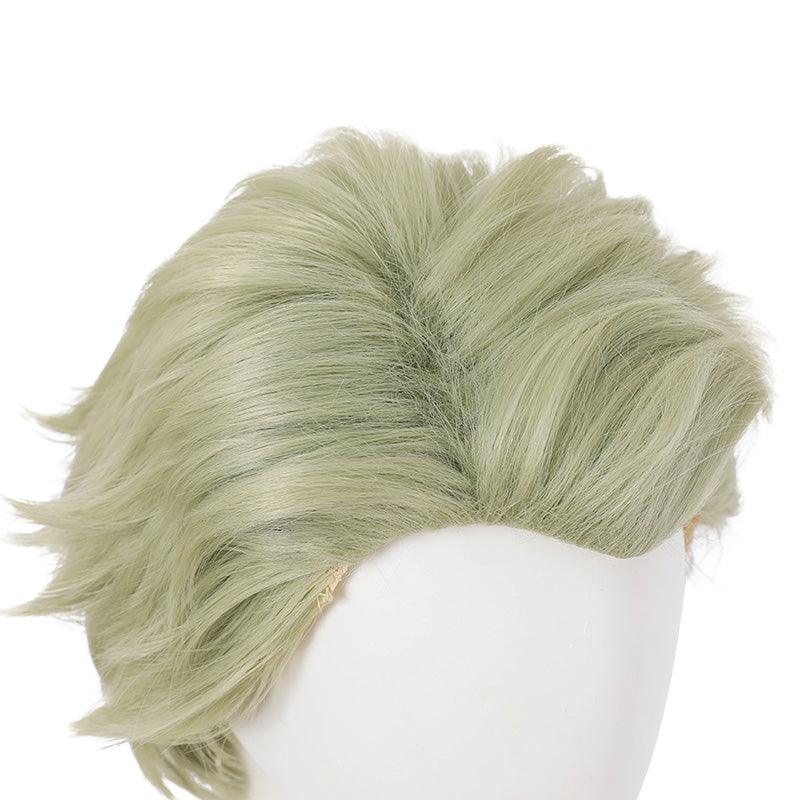 anime jujutsu kaisen kento nanami short mixed green cosplay wigs