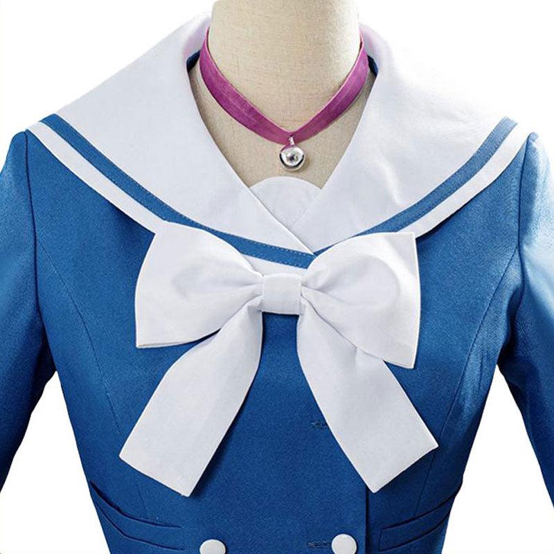 Danganronpa V3 Killing Harmony Harukawa Maki Blue School Uniform Halloween Cosplay Costume