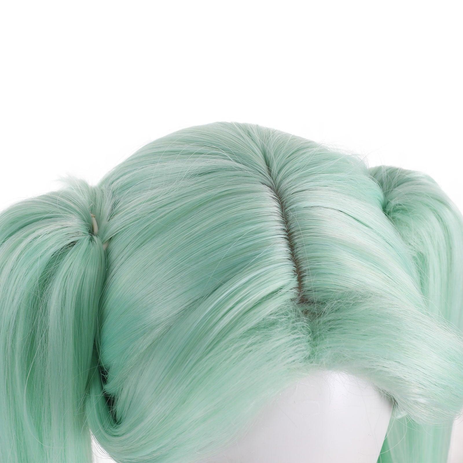 cyberpunk edgerunners rebecca green long double ponytail cosplay wig 512j