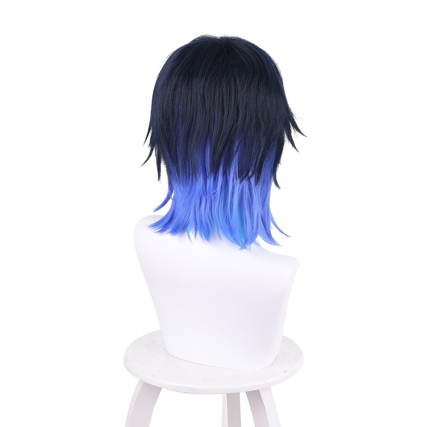 coscrew anime yugo asuma black gradient blue cosplay wig of nijisanji 536j