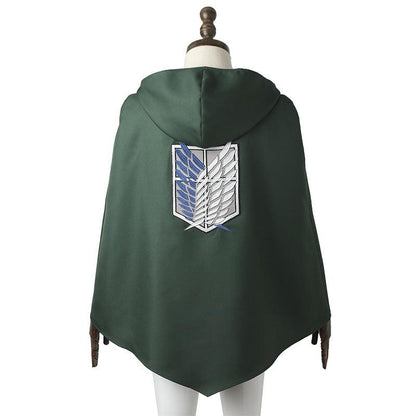Anime Attack on Titan Eren Jaeger Mikasa Ackerman The Wings Of Freedom Survey Corps Cosplay Cloak