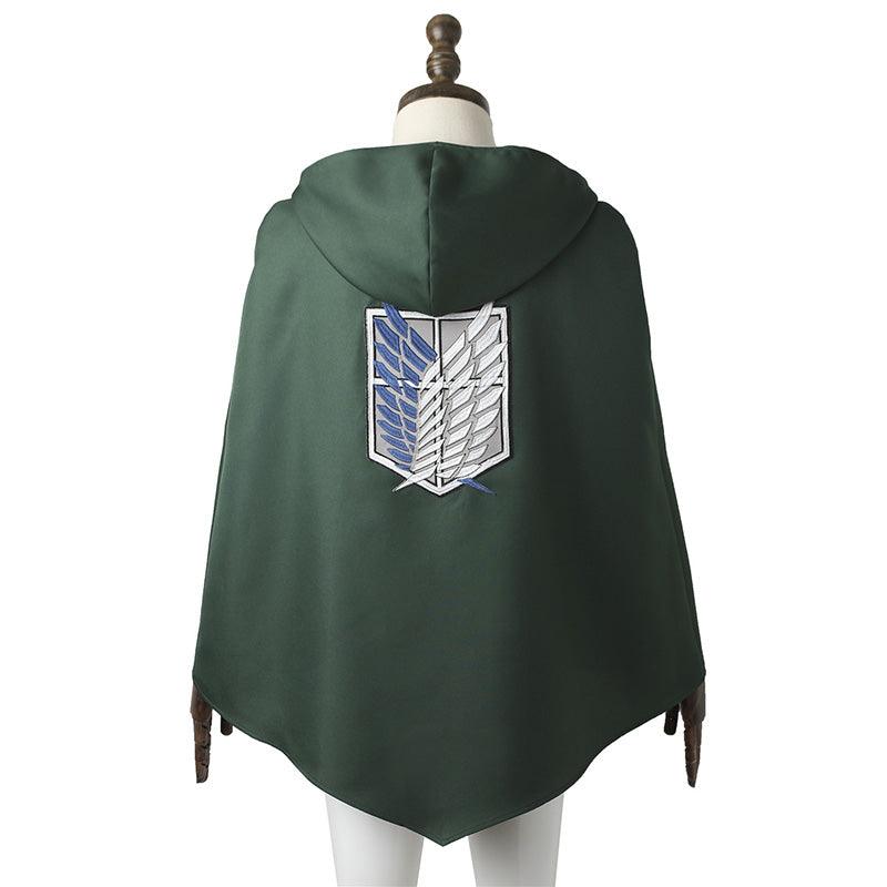anime attack on titan eren jaeger mikasa ackerman the wings of freedom survey corps cosplay cloak