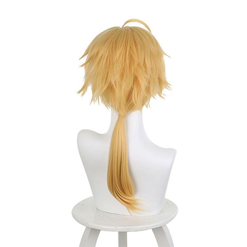 game genshin impact thoma blonde halloween cosplay wigs