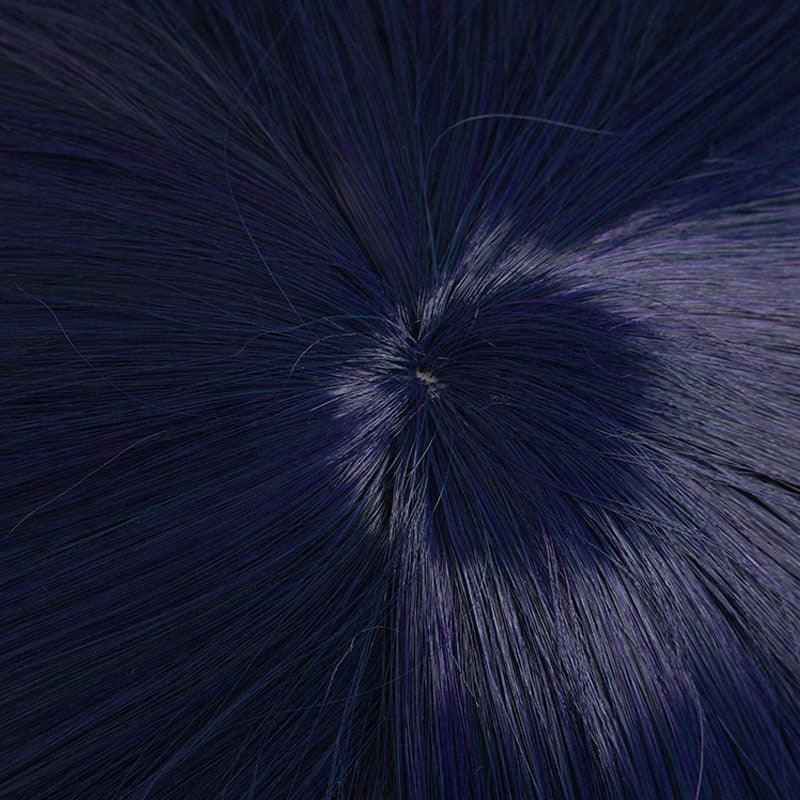 game genshin impact scaramouche blue short cosplay wigs