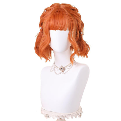 coscrew rainbow candy wigs orange short lolita wig loli 003