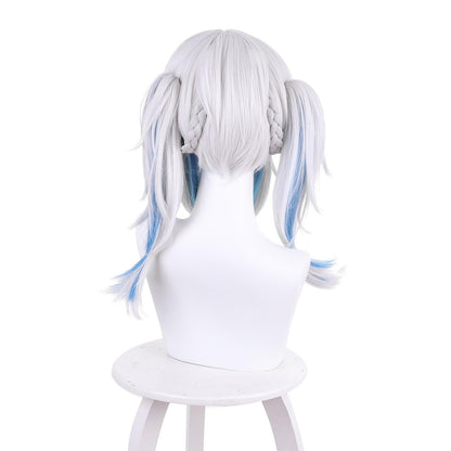 coscrew hololive virtual vtuber gawr gura white and blue medium cosplay wig 444c