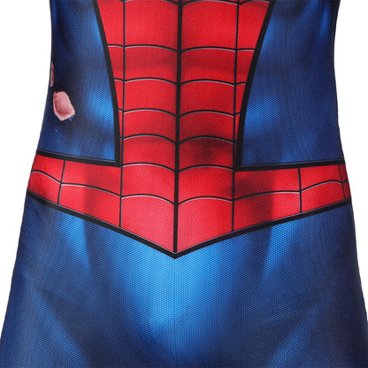spider man ps5 classic suit damaged children jumpsuit cosplay costumes
