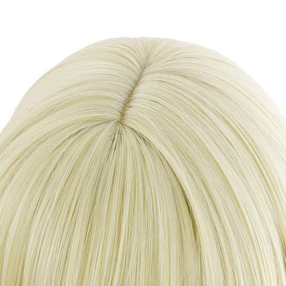 game genshin impact traveler lumine blonde ponytail cosplay wigs